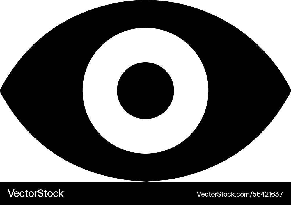 Eye icon black and white image Vector Image