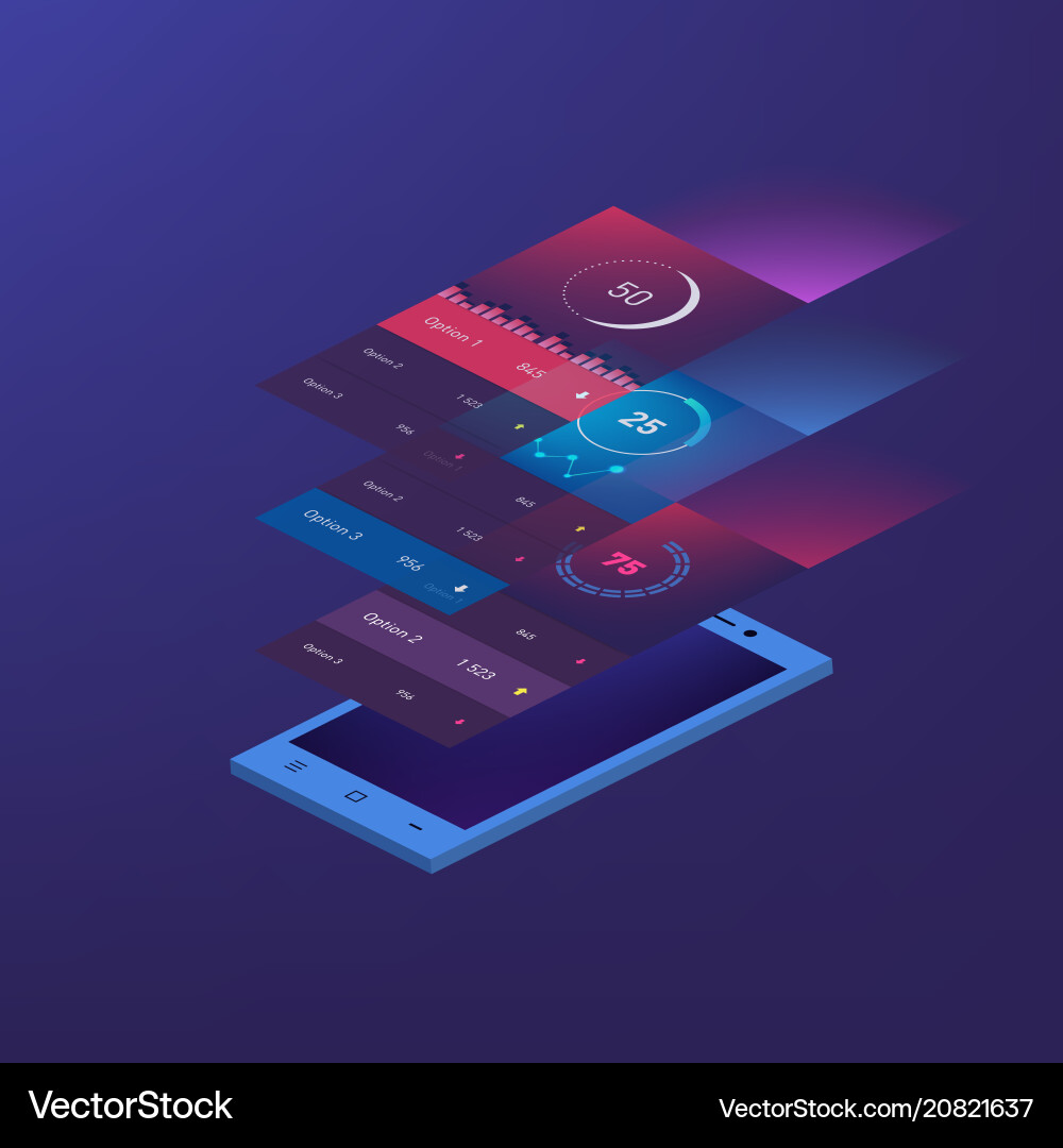 Flat design responsive management Flat design responsive management vector image