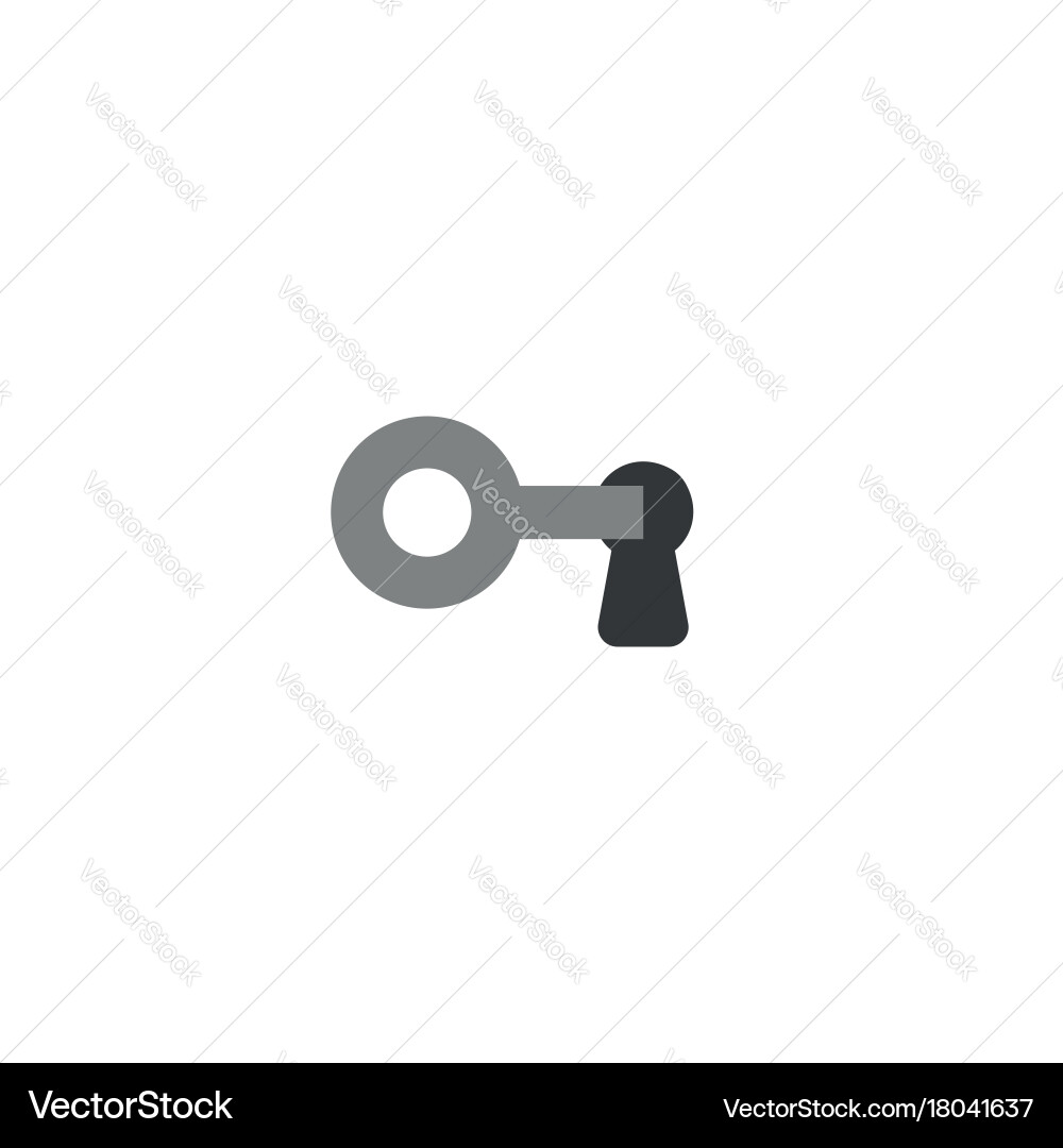 Flat design style concept of key icon lock Vector Image