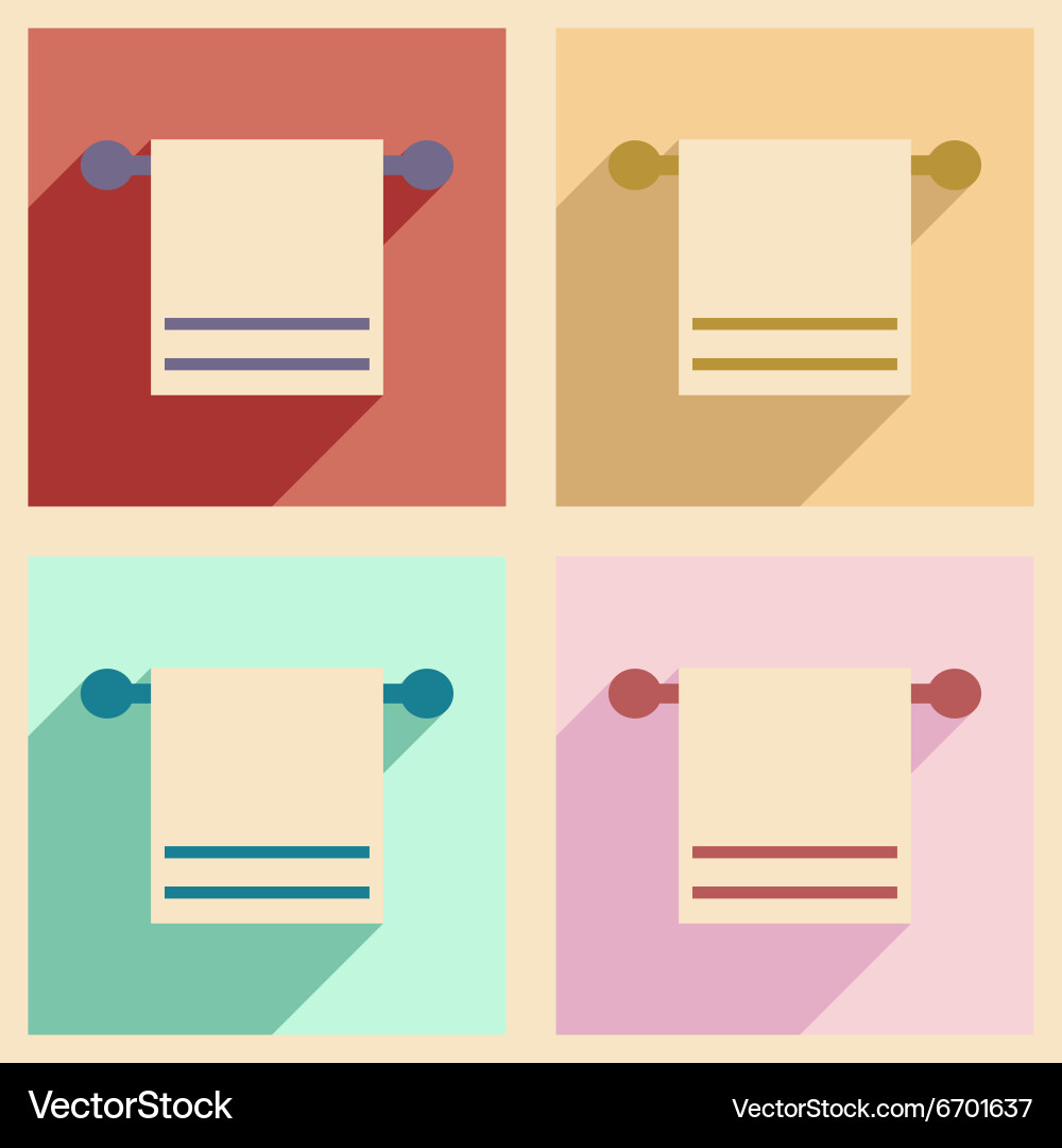 Flat with shadow concept and mobile application vector image