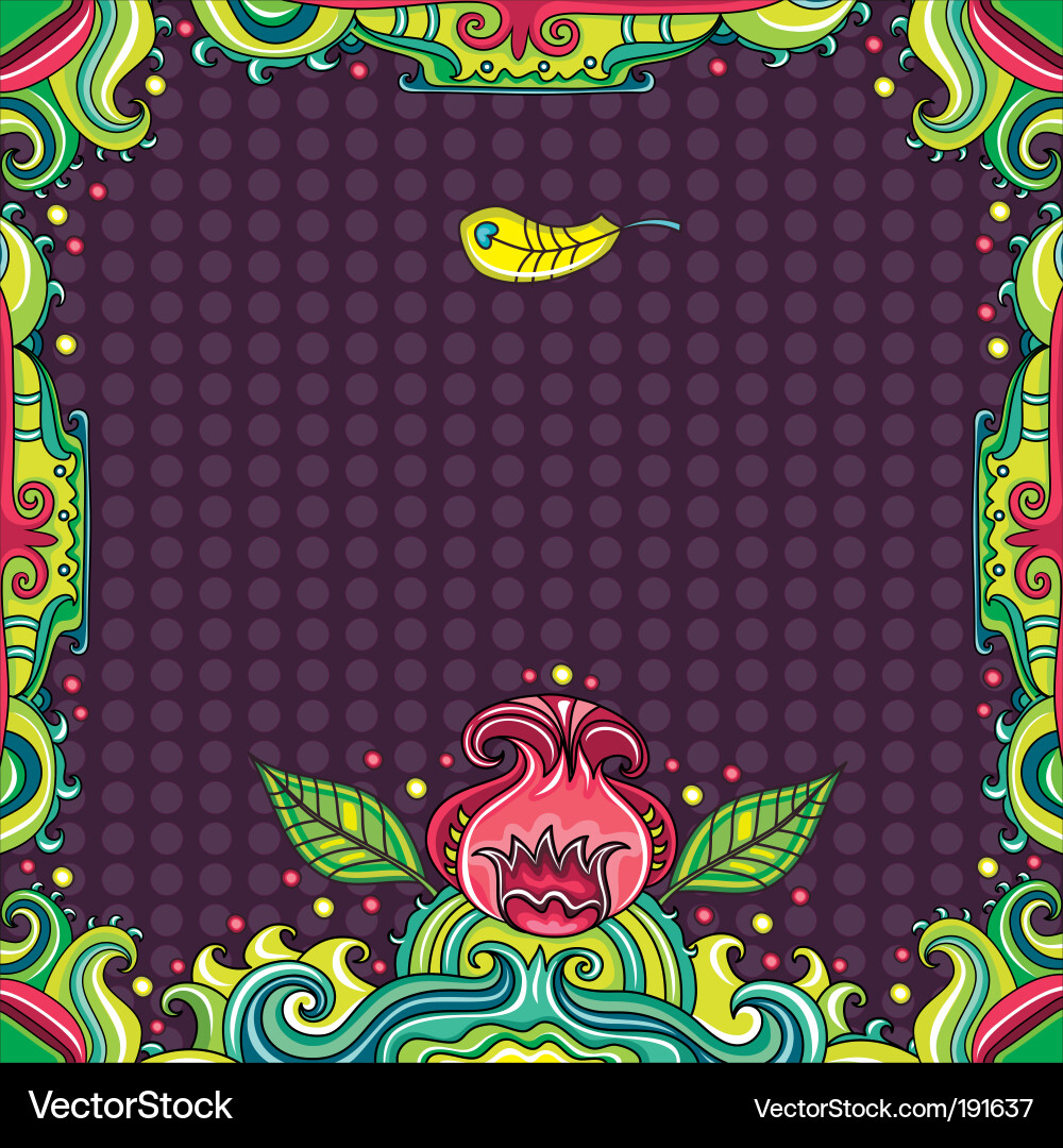 Floral Scroll Pattern Background Vector Image