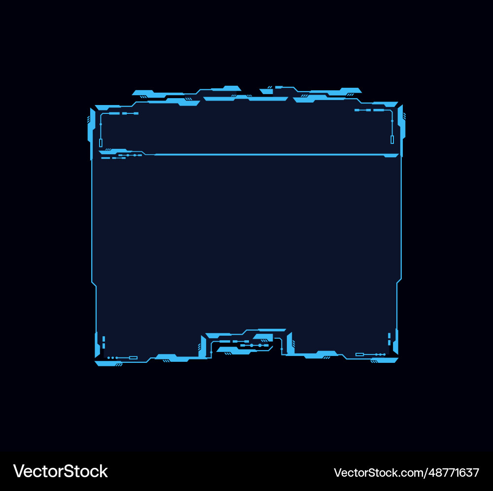 Futuristic frame or interface hud element vector image