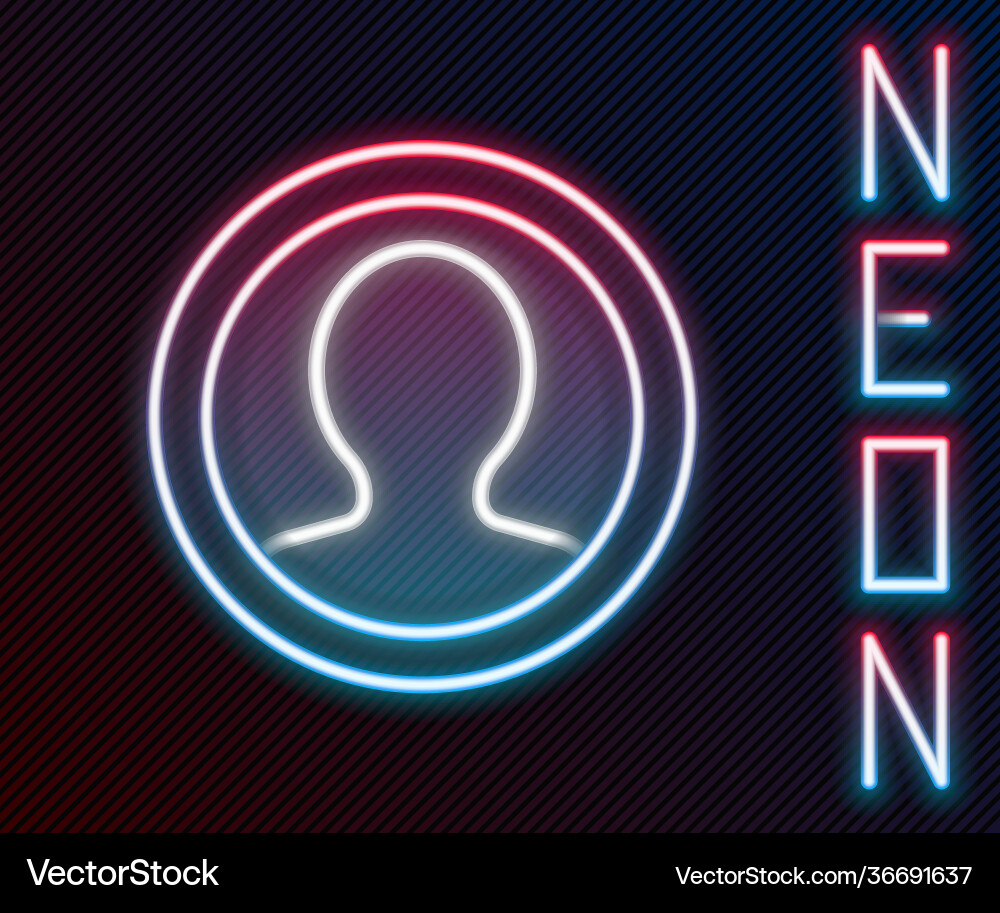 Glowing neon line create account screen icon Glowing neon line create account screen icon vector image