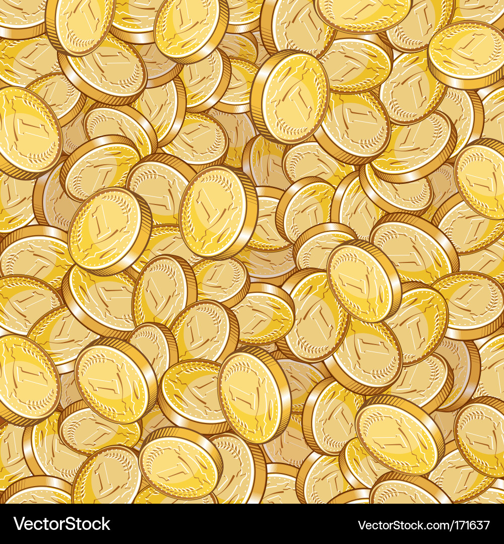 Golden Coin Pattern vector image