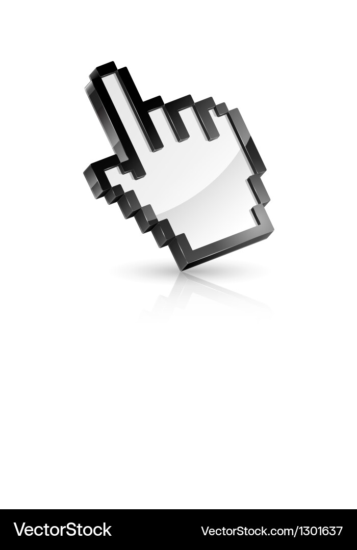 Hand Cursor Pointer-Symbol vektorbild