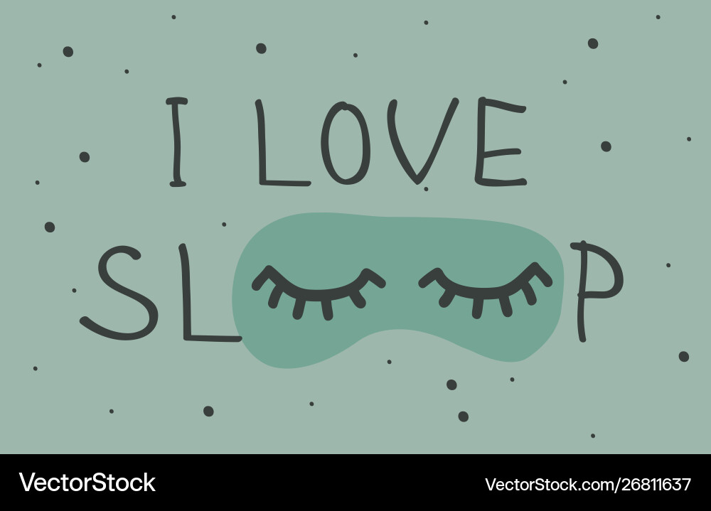 Hand drawn objects about sleep routines and text Hand drawn objects about sleep routines and text Vector Image
