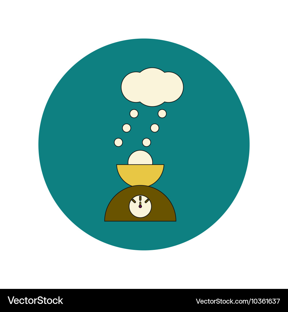 In flat design of hail vector image