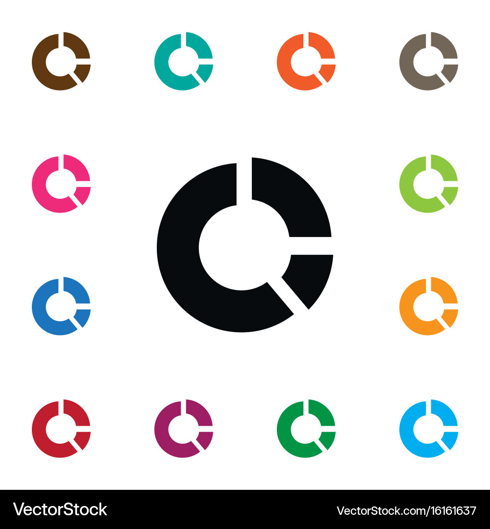 Isolated chart icon statistic element can Vector Image