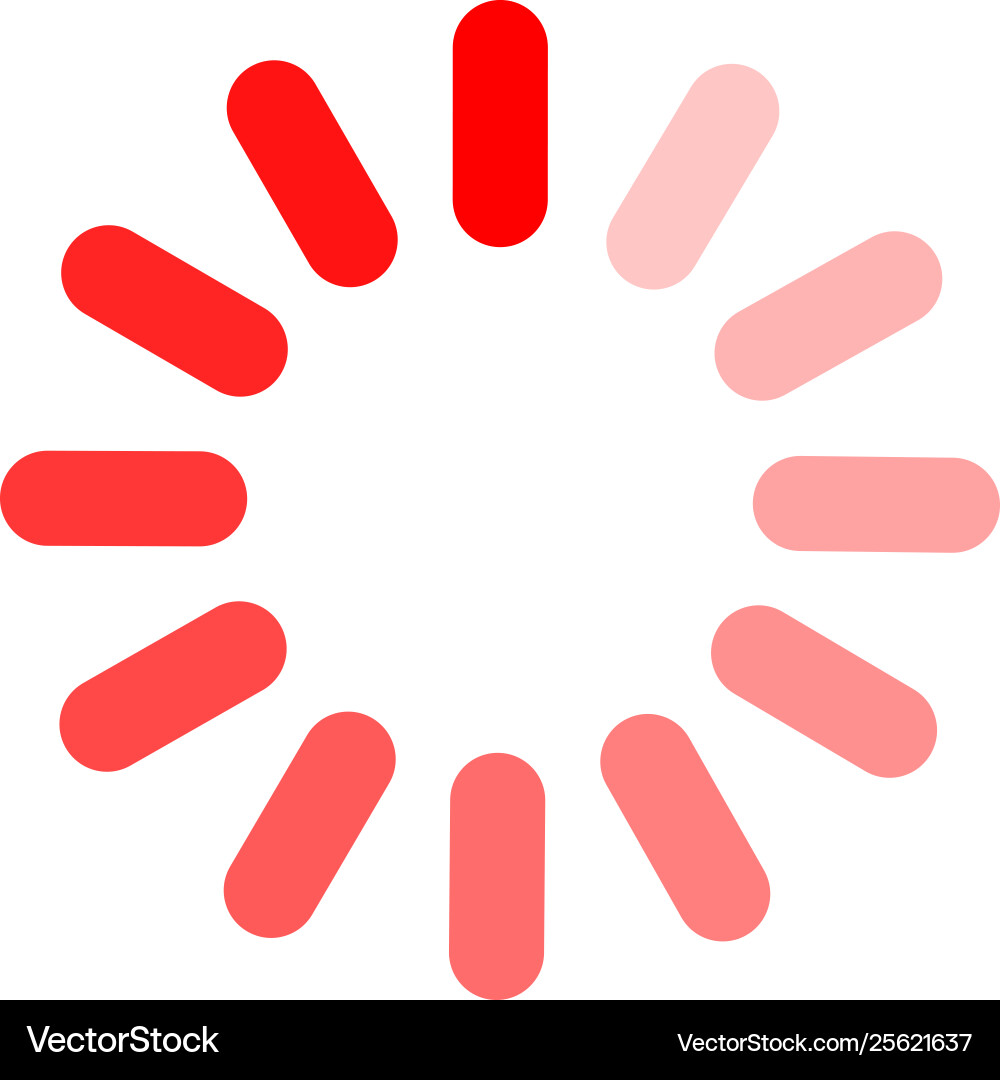 Loading Progress Circle Icon vector image