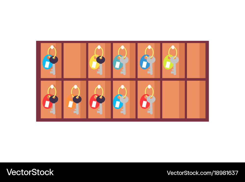 Locker with keys icon Vector Image