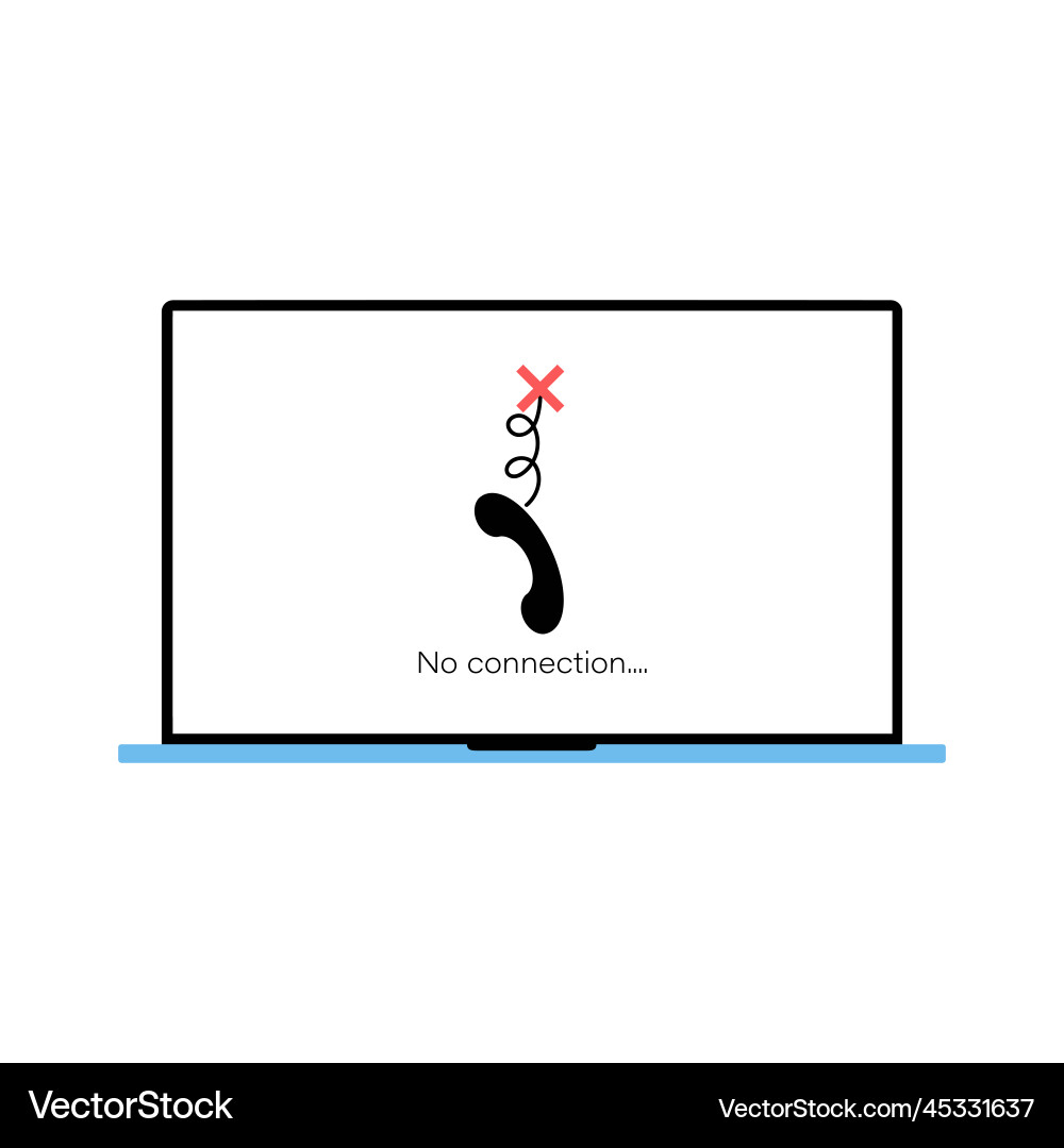 No signal or lost connection video call program No signal or lost connection video call program vector image