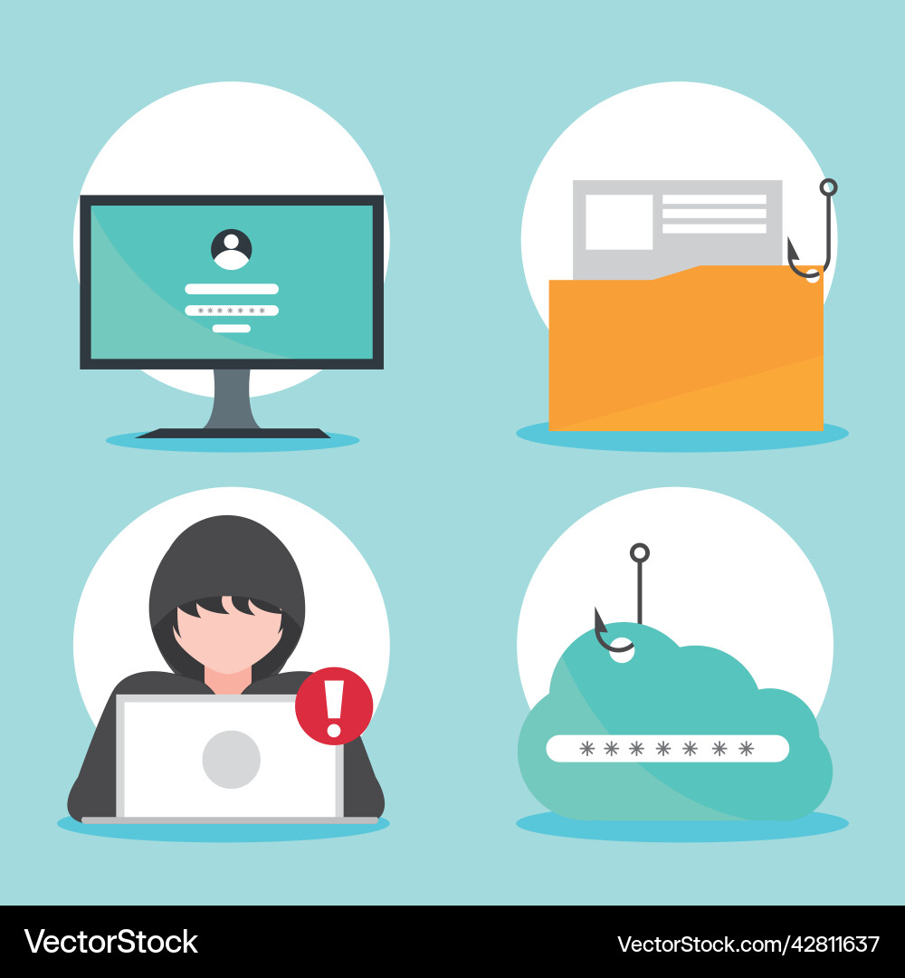 Phishing and hacking vector image