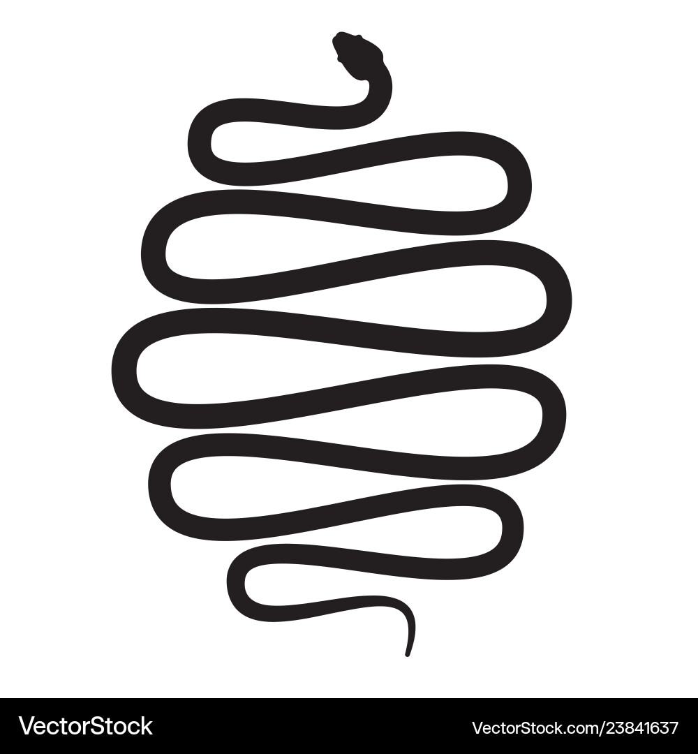 Snake icon long cobra python creeping vector image