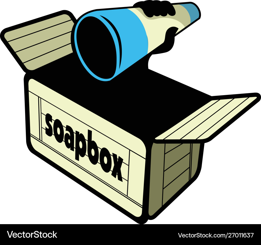 Soapbox design Vector Image