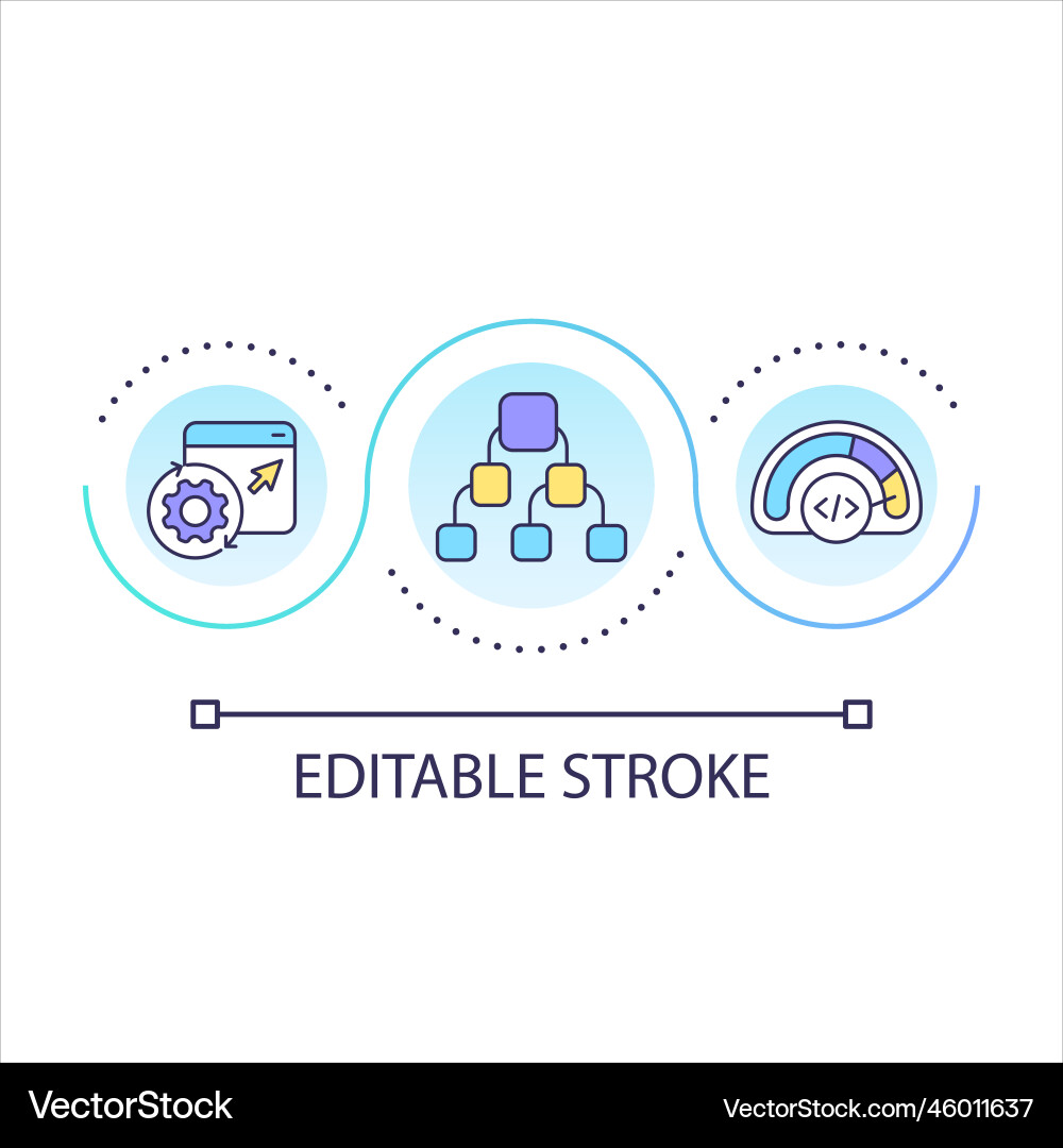 Source control system loop concept icon Source control system loop concept icon vector image