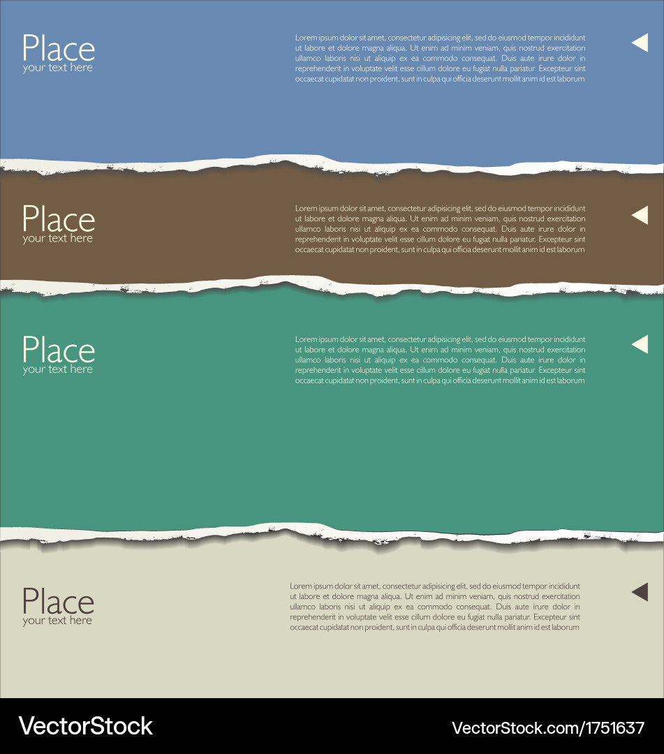 Torn paper background with space for text vector image
