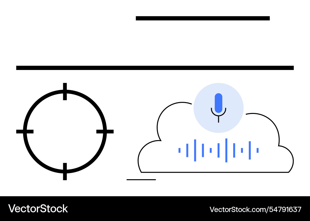 Voice command recognition in cloud technology Vector Image