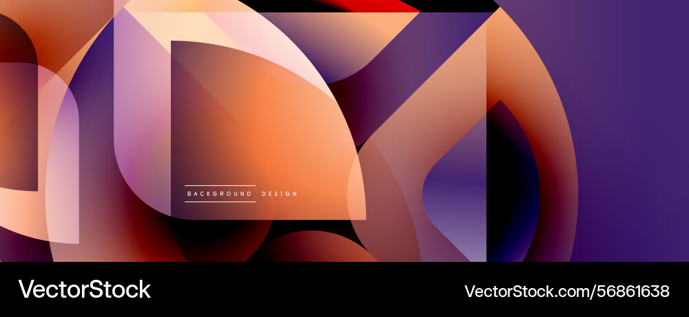 Abstract geometric shapes overlap creating Vector Image