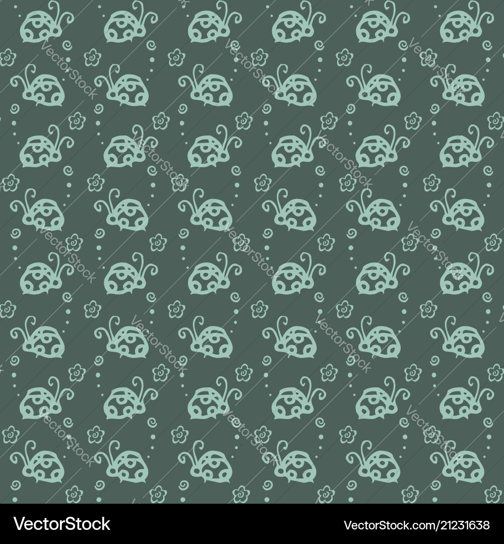 Beetle colorful pattern background with blue color Beetle colorful pattern background with blue color vector image