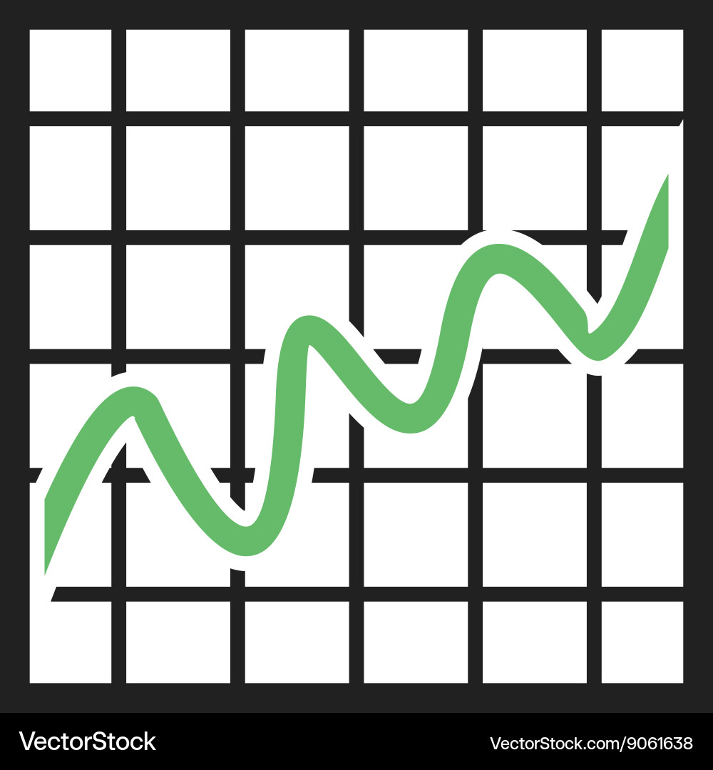 Bell curve on graph vector image
