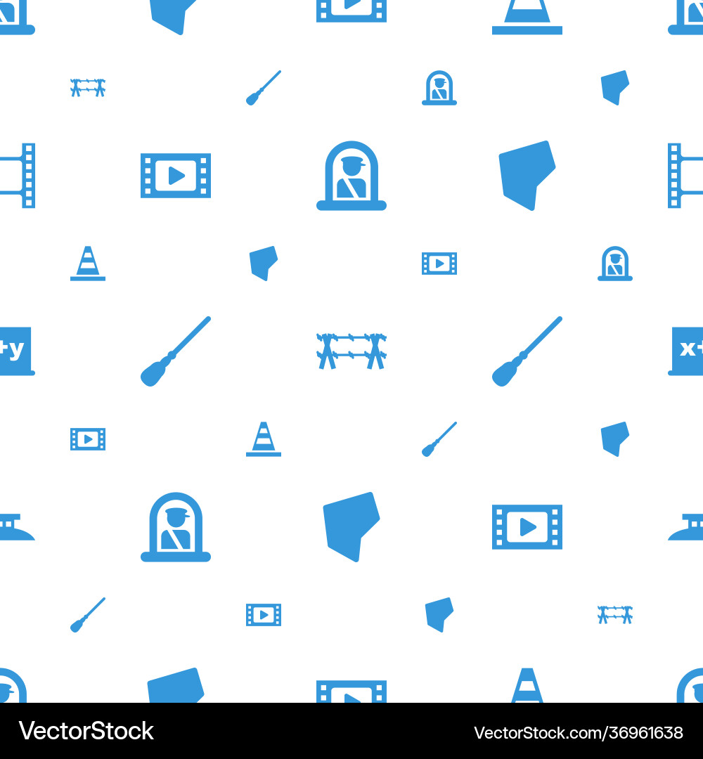 Border icons pattern seamless white background Vector Image
