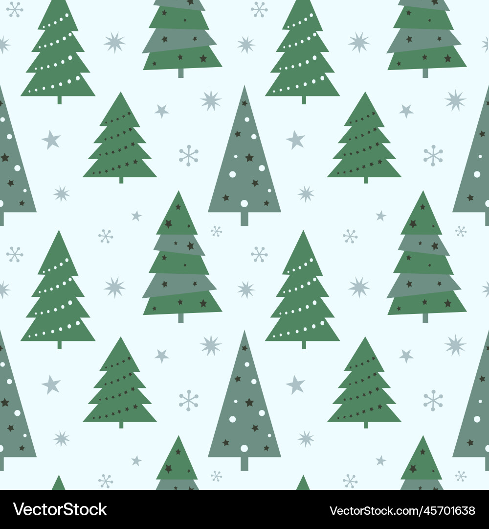 Christmas seamless pattern with tree Christmas seamless pattern with tree vector image