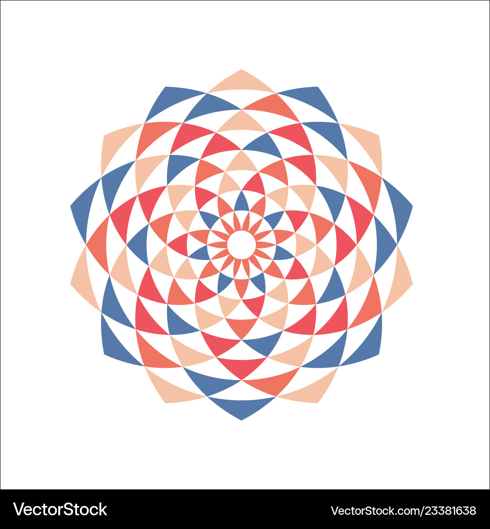 Circular fractal design element Circular fractal design element vector image