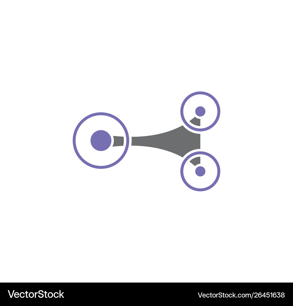 Drone related icon on background for graphic Vector Image