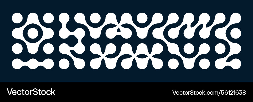 Droplet metaball connect pattern abstract Vector Image