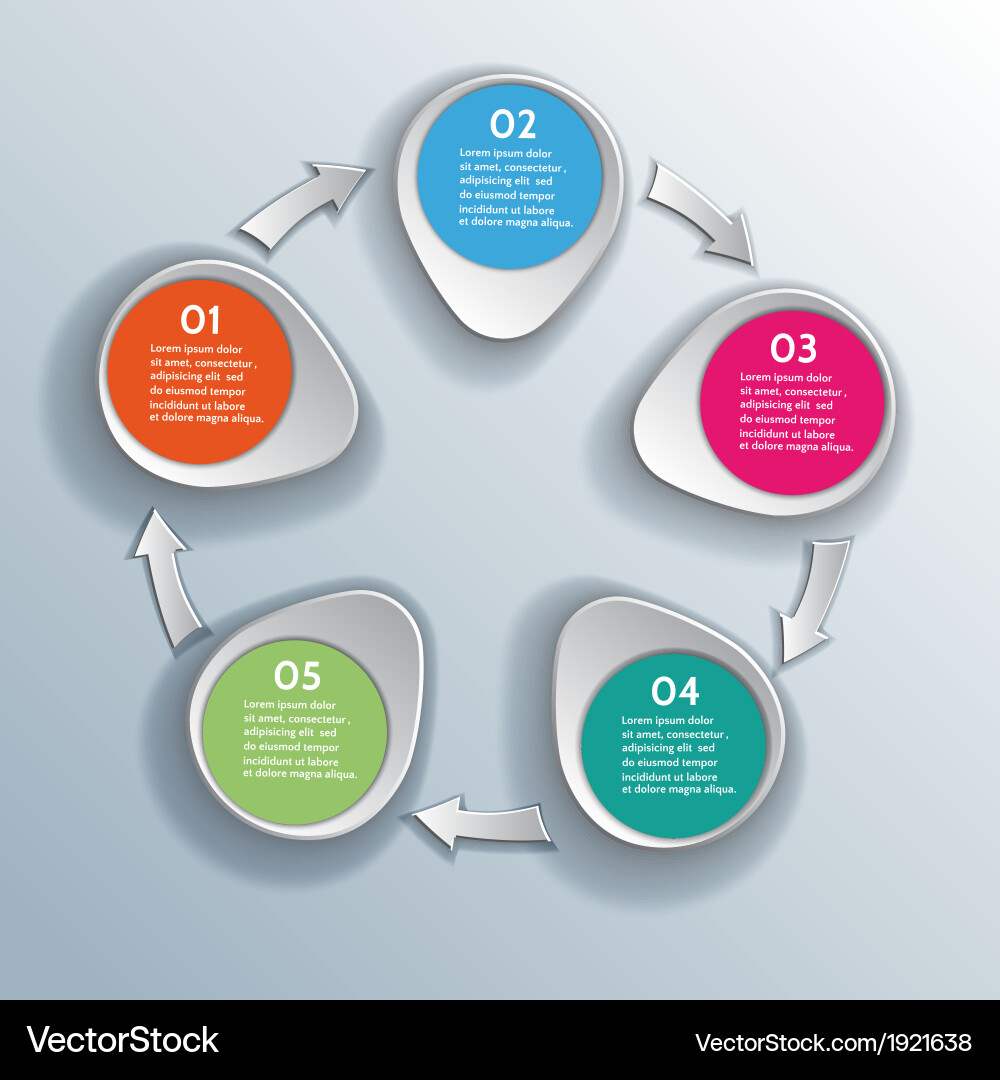 Infographic workflow design elements with arrows Infographic workflow design elements with arrows vector image