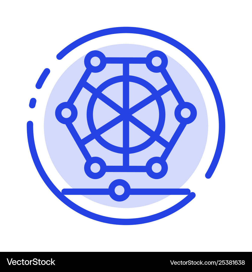 Machine learning language data blue dotted line Machine learning language data blue dotted line Vector Image