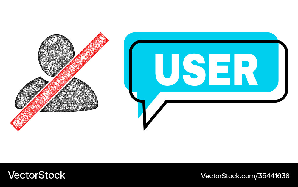 Misplaced user chat frame and net mesh wrong Misplaced user chat frame and net mesh wrong vector image