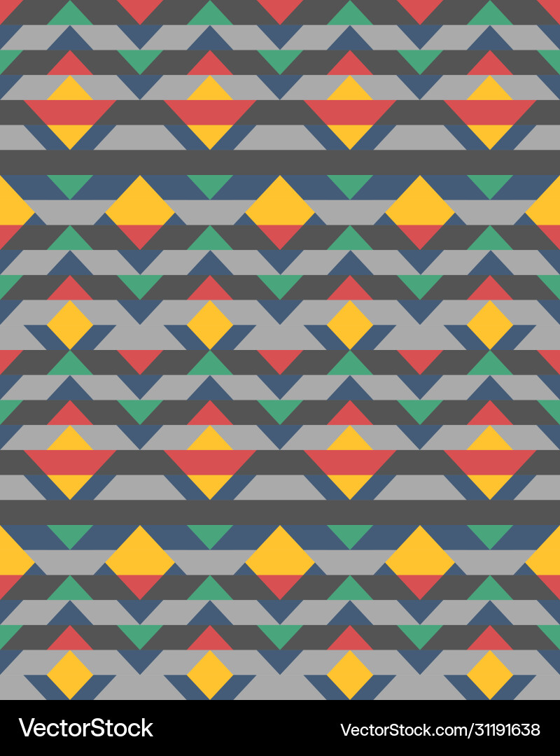 Multicolored rhombuses seamless pattern in retro Multicolored rhombuses seamless pattern in retro vector image