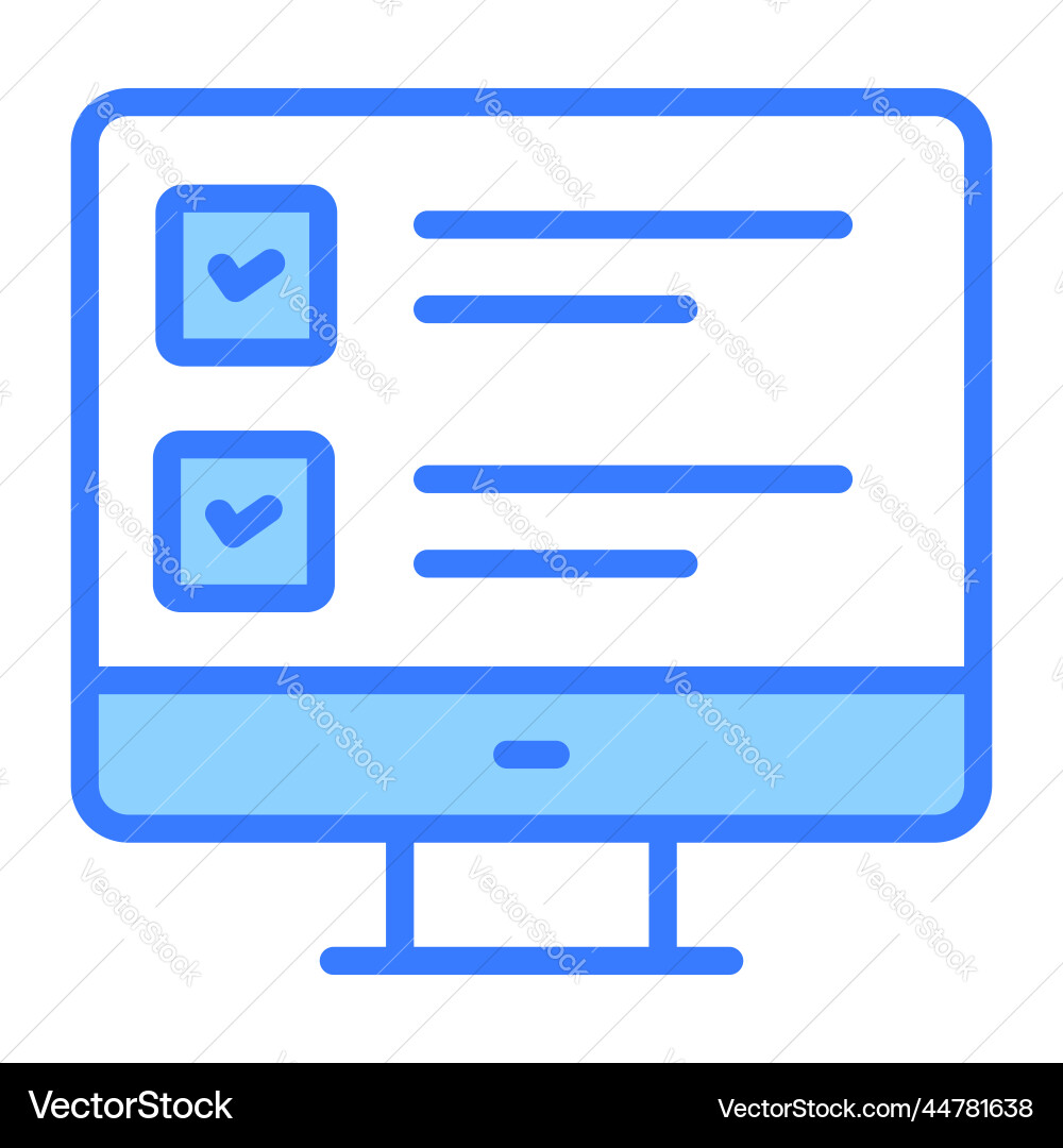 Online survey icon user interface as a simple Vector Image