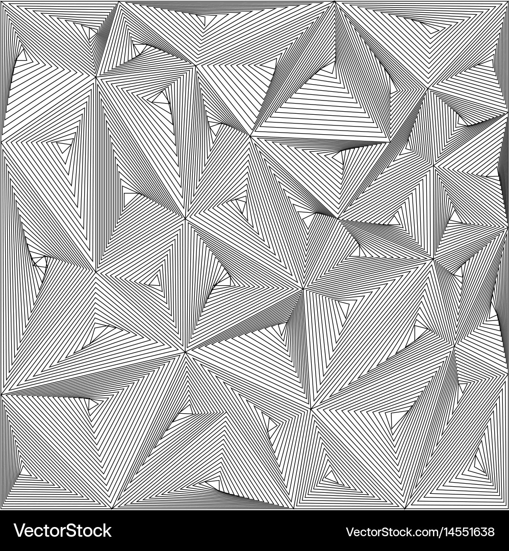 Stack Triangle Illusion Pattern Vector Image