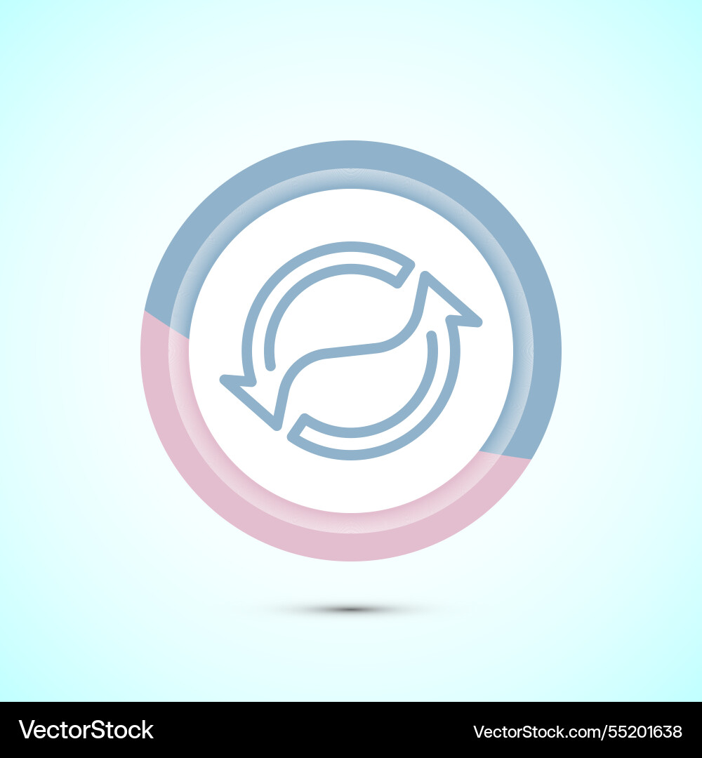 Sync processing icon design synchronization Sync processing icon design synchronization vector image