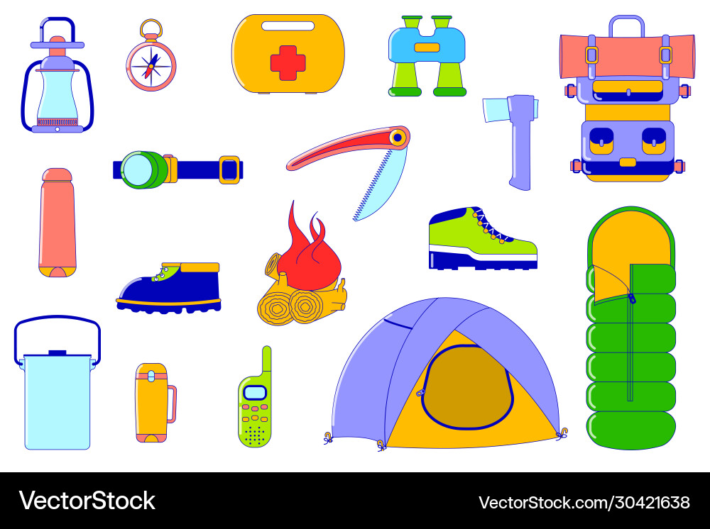 Travel objects set Travel objects set vector image