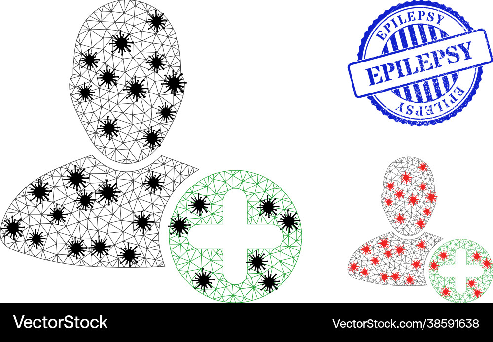 Triangulated mesh add user icons with infectious Triangulated mesh add user icons with infectious vector image