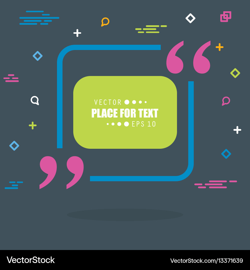 Abstract concept empty speech square quote Vector Image