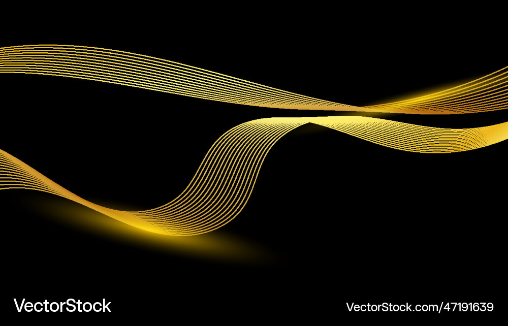 Abstract golden wave lines elements with glowing Abstract golden wave lines elements with glowing vector image
