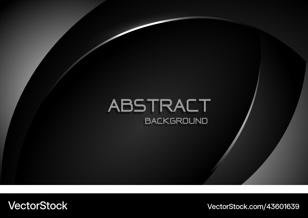 Abstract gray curve overlap on black blank space Abstract gray curve overlap on black blank space vector image