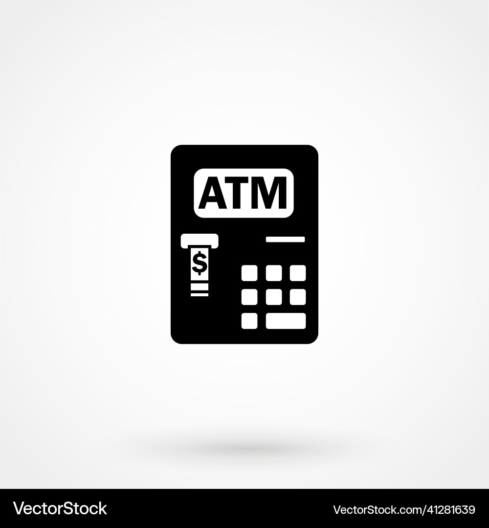 Atm icon flat design isolated on background Vector Image
