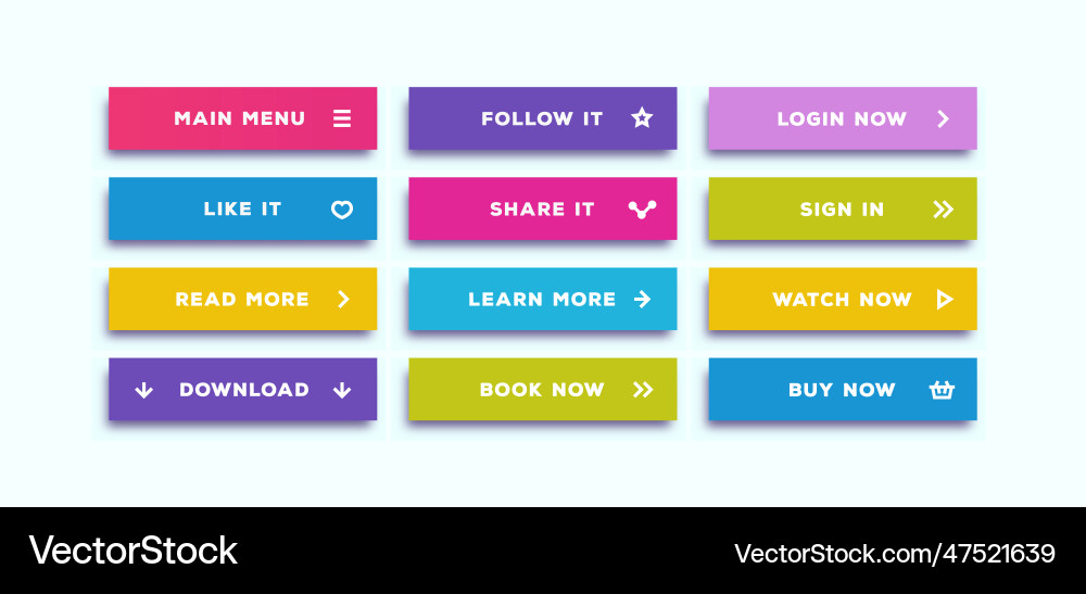 Button set Button set vector image