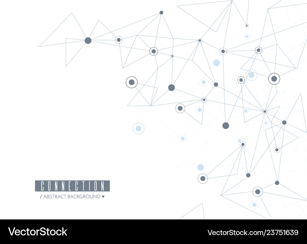 Connected Network Abstract Background vector image