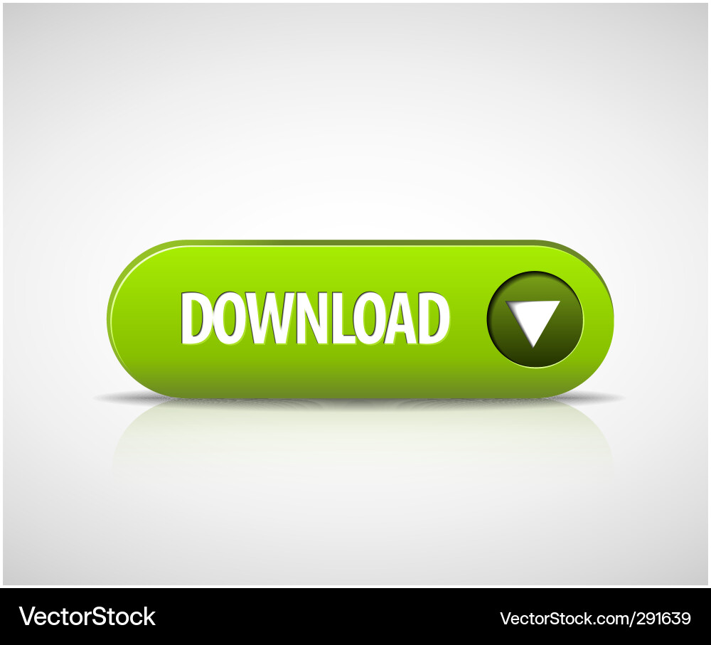 Download Button with Shadow Vector Image