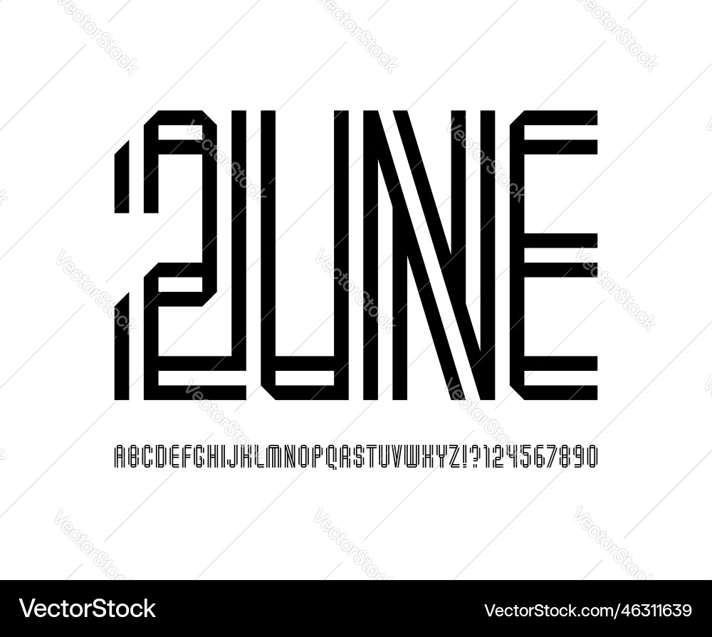 Dual Ribbon Alphabet vector image