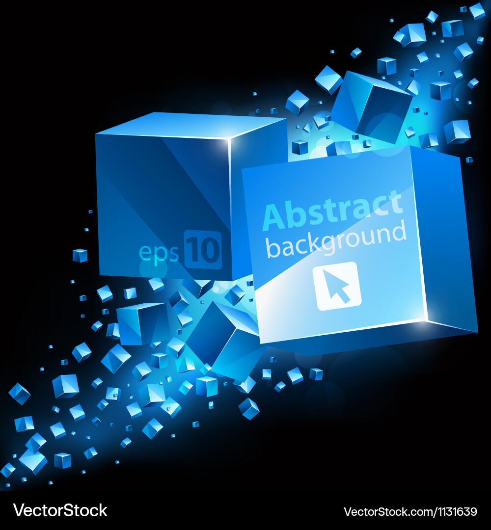 Dynamic 3D Cube Background vector image