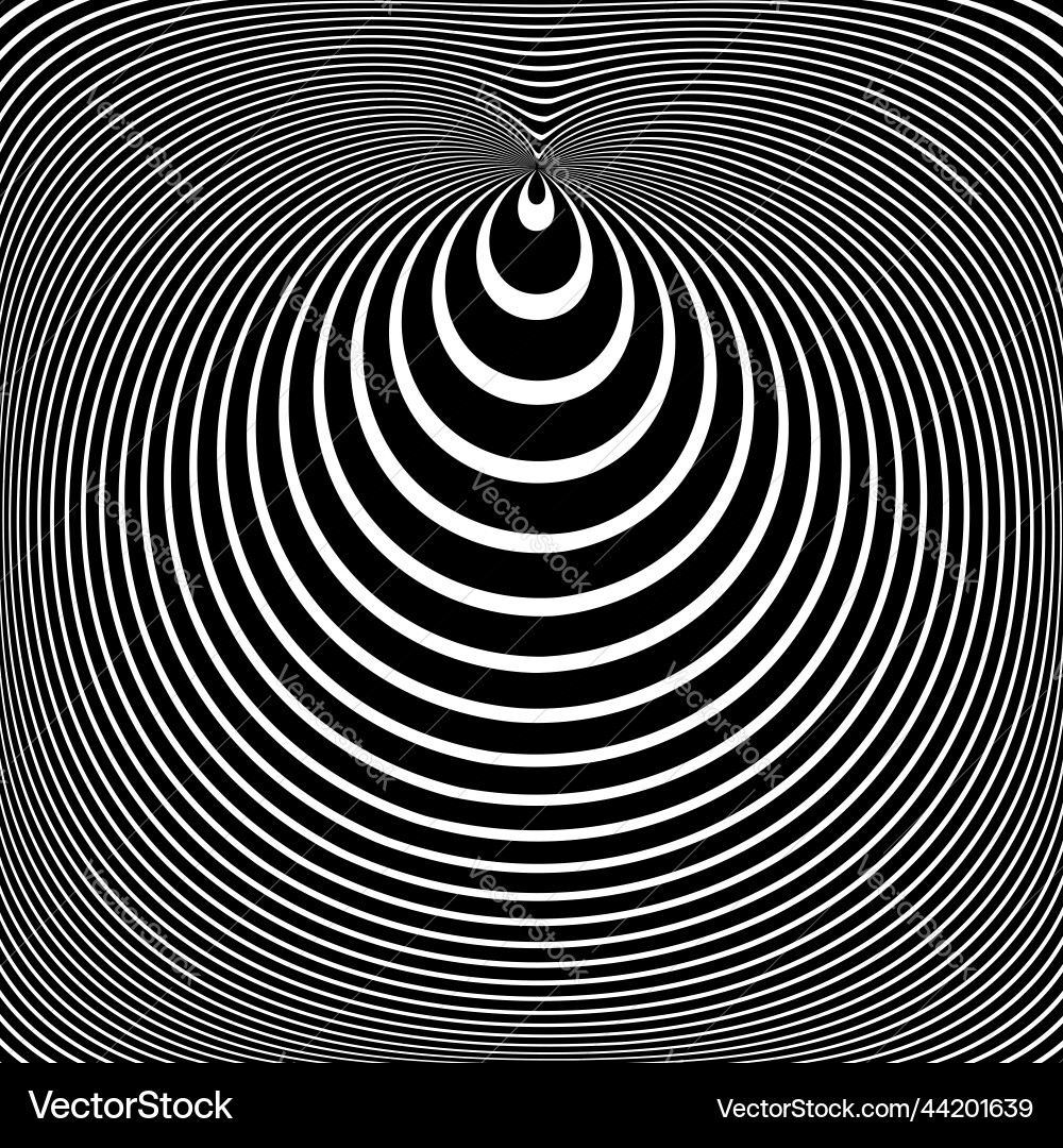 Dynamic Op Art Circle Pattern vector image