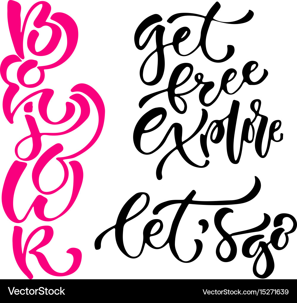 Elegante Kalligraphie Set - Inspirationsangebot Vektorbild
