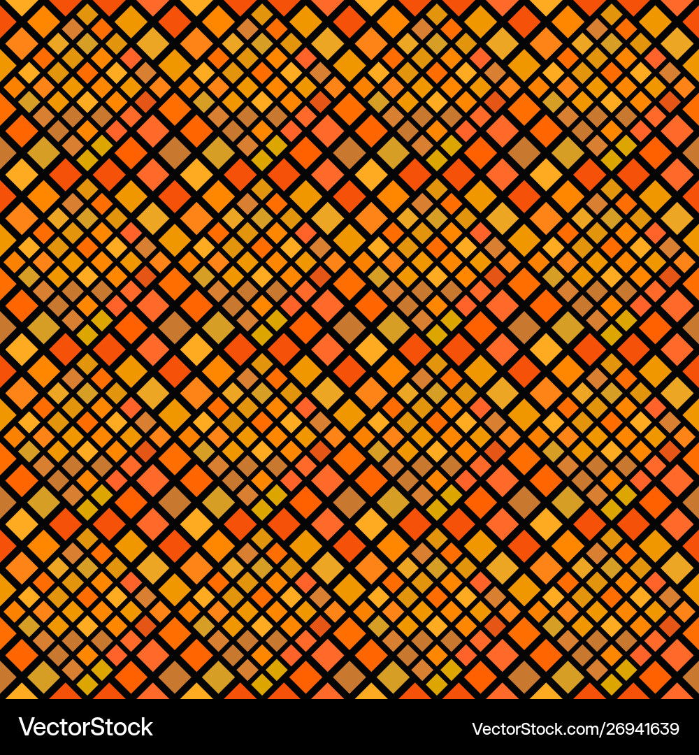 Geometrical orange diagonal square pattern Geometrical orange diagonal square pattern vector image